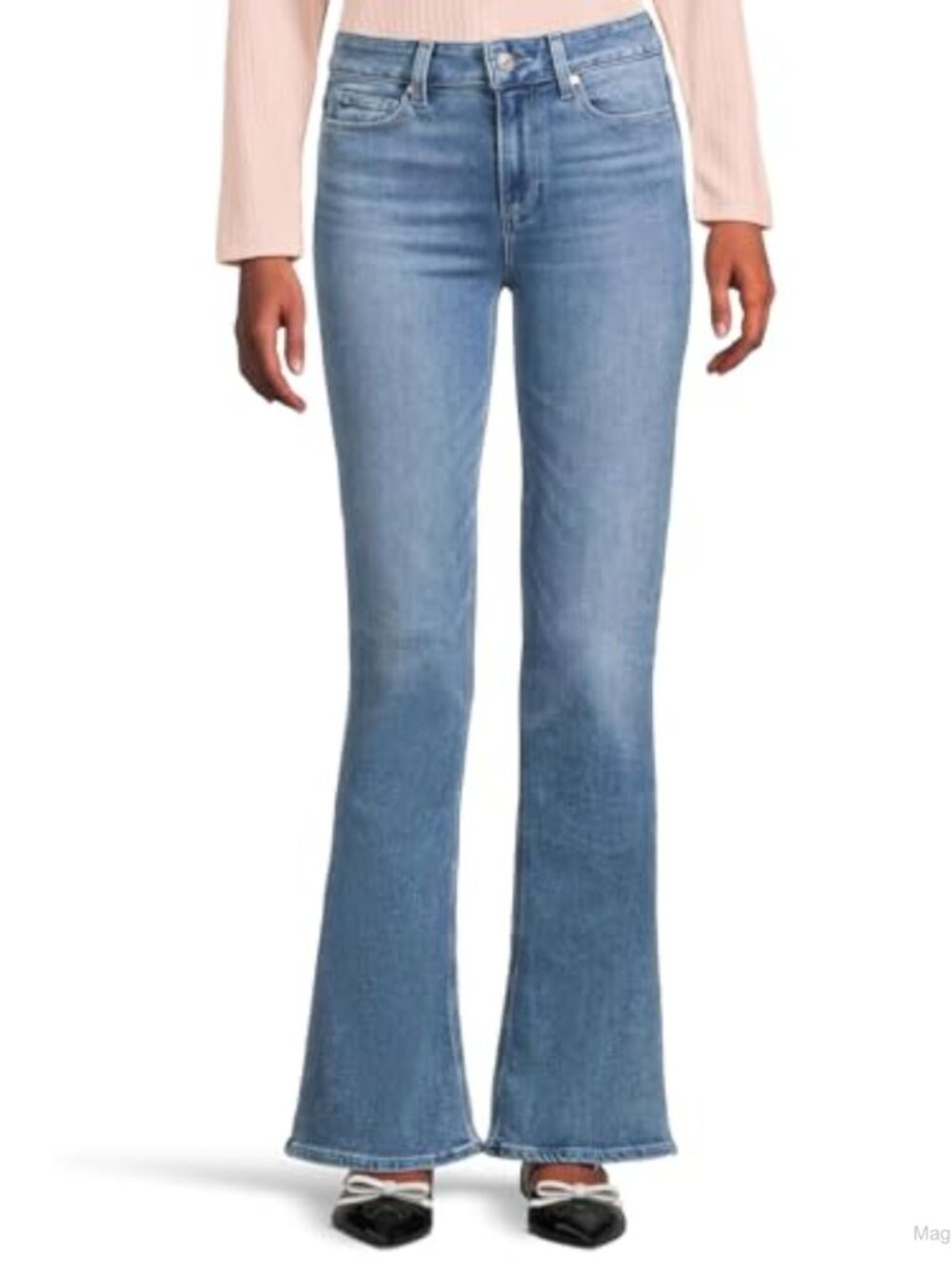 High Rise Bootcut Jeans Stretch Denim Regular Fit